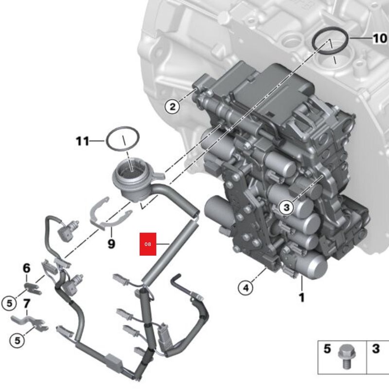 BMW MINI GA6F21AW TF-72SC用の手頃な価格で使ったワイヤリングハーネス